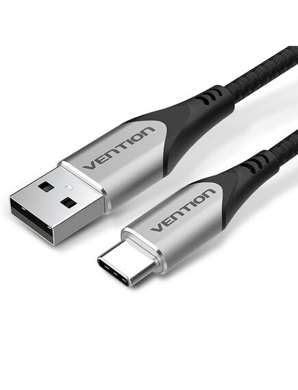 კაბელი Vention COFHG USB-C to USB 2.0-A Fast Charging Cable 1.5M Gray Aluminum Alloy Type,5A-image2 | Hk.ge
