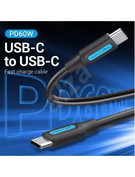 USB კაბელი Vention COZBG USB 3.0 A Male to C Male Cable 1.5M Black PVC Type COZBG-image4 | Hk.ge