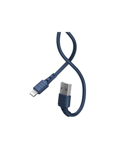 USB კაბელი REMAX RC-179i Zeron Series Elastic TPE 2.4A Fast Charging Data Cable USB to Lightning 1m ლურჯი 6954851239482-image | Hk.ge