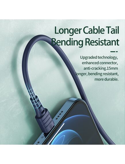 USB კაბელი REMAX RC-179i Zeron Series Elastic TPE 2.4A Fast Charging Data Cable USB to Lightning 1m ლურჯი 6954851239482-image2 | Hk.ge