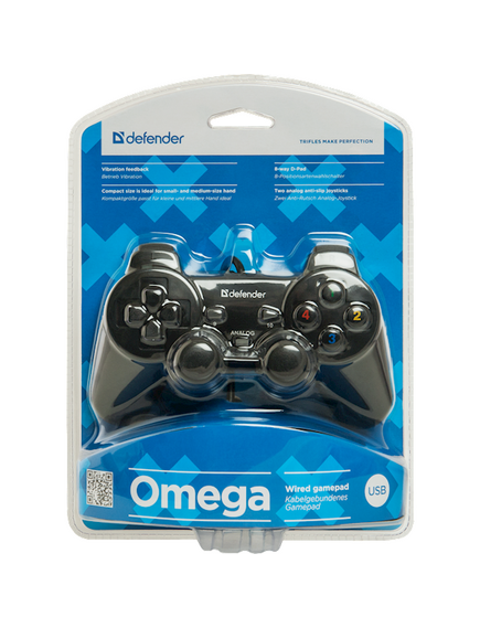 +კონსოლის ჯოისტიკ+ი :Wired gamepad Defender Omega USB, 12 buttons, 2 sticks-image | Hk.ge