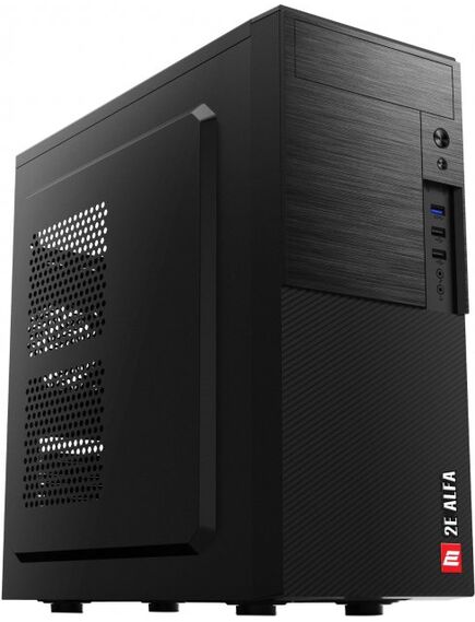 ქეისი: 2E Computer case ALFA (E1903U-400)with PSU 2EATX400, MidT,2xUSB2.0,1xUSB3.0, steel (side panel), black-image | Hk.ge