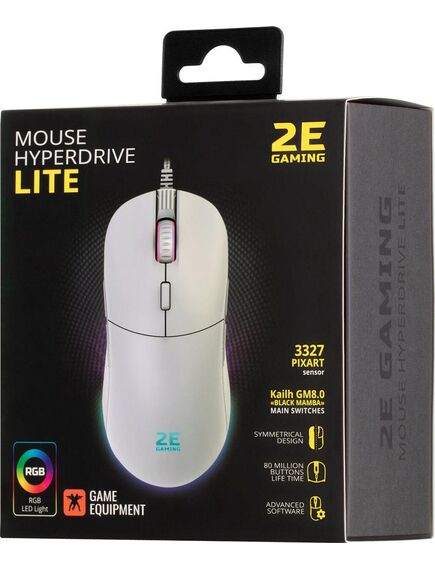 მაუსი 2E GAMING Mouse HyperDrive Lite Wired RGB USB 2.0 2E-MGHDL-WT-image13 | Hk.ge
