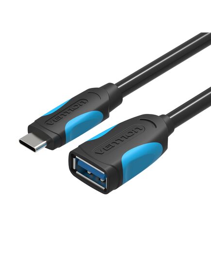 USB ადაპტერი VENTION VAS-A51-B010 USB3.0 A Female to Type-C Male OTG Cable 0.1M Black VAS-A51-B010-image2 | Hk.ge