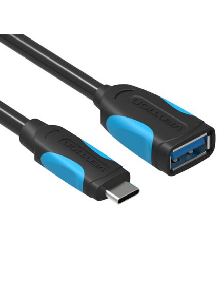 USB ადაპტერი VENTION VAS-A51-B010 USB3.0 A Female to Type-C Male OTG Cable 0.1M Black VAS-A51-B010-image4 | Hk.ge
