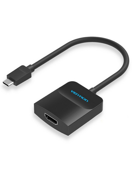 USB ადაპტერი VENTION TDCBB Type-C to HDMI Adapter 0.15M Black ABS Type TDCBB-image | Hk.ge