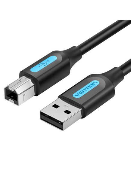 USB კაბელი VENTION COQBI USB 2.0 A Male to B Male Cable 3M Black PVC Type COQBI-image | Hk.ge