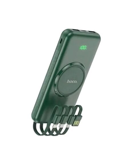 Power Bank/ Hoco DB18 4-in-1 wireless charging power bank(10000mAh) dark green-image | Hk.ge
