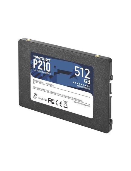 მყარი დისკი: Patriot P210 SSD 512GB SATA3 2.5 - P210S512G25 102305-image2 | Hk.ge