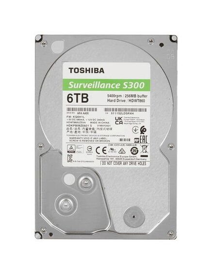 მყარი დისკი Toshiba HDWT860UZSVA / HDKPB06Z0A01S S300 Surveillance 6TB 3.5 "5400RPM 256MB SATA-III HDWT860UZSVA-image3 | Hk.ge