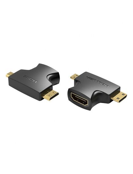 ადაპტერი: VENTION AGFB0 2 in 1 Mini HDMI and Micro HDMI Male to HDMI Female-image2 | Hk.ge