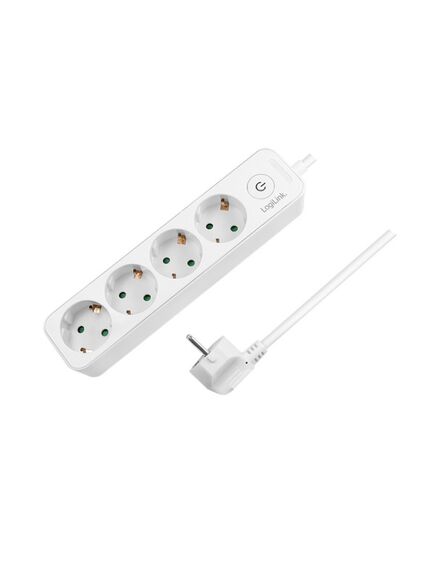 დენის ადაპტორი: Logilink LPS245 Socket outlet 4-way + switch 1.5 m white-image | Hk.ge