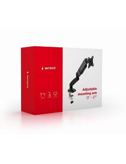 მონიტორის საკიდი: Gembird MA-DA1-01 Adjustable desk display mounting arm (tilting) 13”-27” up to 7 kg 103039-image3 | Hk.ge