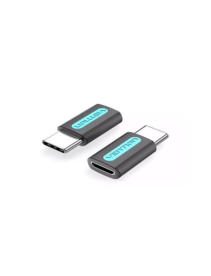 ადაპტერი: Vention CDXB0 USB-C Male to Micro USB 2.0 B Female Adapter Black PVC Type CDXB0-image | Hk.ge