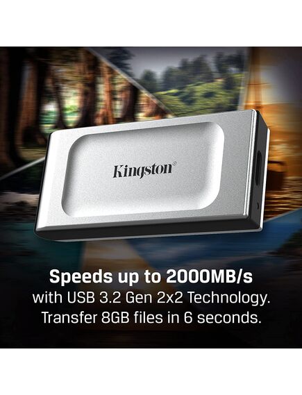 გარე მყარი დისკი: Portable SSD Kingston 2TB USB 3.2 Gen 2x2 Type-C XS2000-image3 | Hk.ge