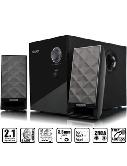 დინამიკი 2.1: Microlab M-300U Speaker 38W Black-image | Hk.ge