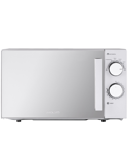 მიკროტალღური ღუმელი ARDESTO Microwave oven, 20L, mechanical control, 800W, handle opening, silver-image | Hk.ge