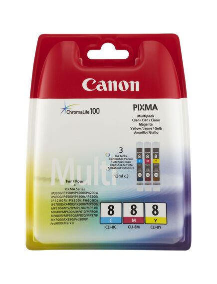 კარტრიჯი Canon CLI-8C/M/Y MULTI-PACK 0621B029AA-image | Hk.ge