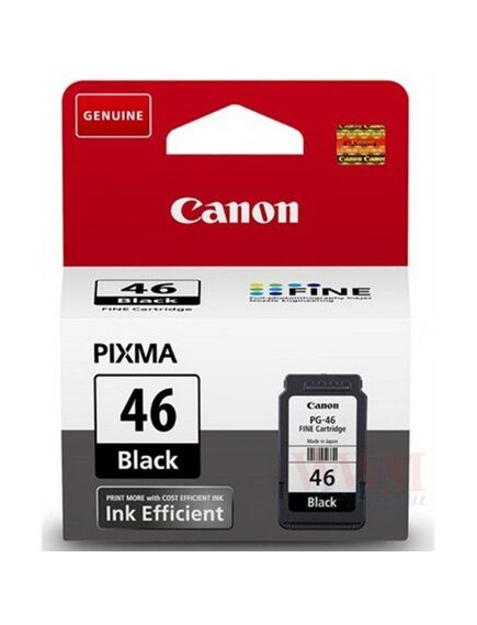 კარტრიჯი Canon Black ink Cartridge PG-46 Black PIXMA E404 / E464 / E414 9059B001AA-image | Hk.ge