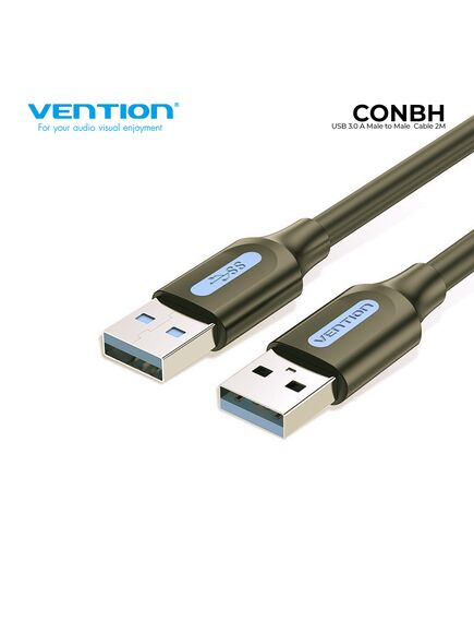 USB კაბელი VENTION CONBH USB 3.0 A Male to A Male Cable 2M Black PVC Type-image | Hk.ge