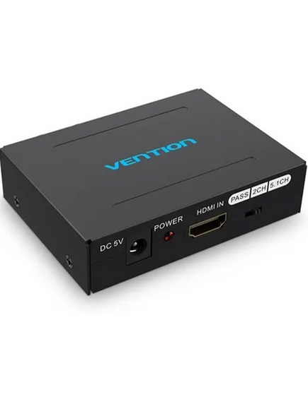 HDMI აუდიო გამყოფი VENTION AFHB0 HDMI to HDMI/Optical Fiber Audio/2RCA Audio Converter Black-image | Hk.ge