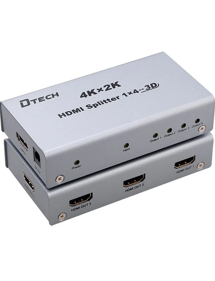სპლიტერი D-TECH DT-7144A (MS) 4K*2K HDMI Splitter 1x4-image | Hk.ge