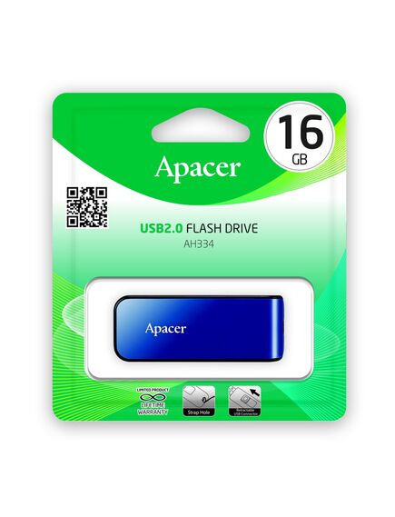 ფლეშ მეხსიერების ბარათი: Apacer 16GB USB 2.0 AH334 Blue-image2 | Hk.ge