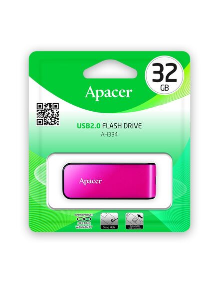 ფლეშ მეხსიერების ბარათი: Apacer 32GB USB 2.0 AH334 Pink-image2 | Hk.ge