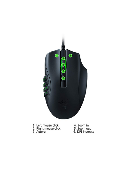 Razer Gaming Mouse Naga X USB RGB Black RZ01-03590100-R3M1-image2 | Hk.ge