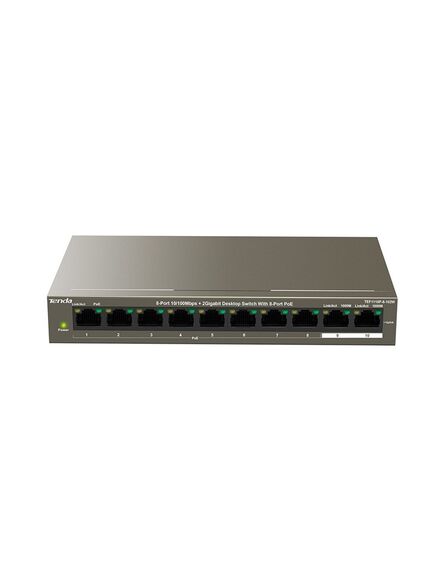 სვიჩი TEF1110P-8-102W (8-Port 10/100Mbps + 2 Gigabit Desktop with 8 PoE Switch) 50259-image | Hk.ge