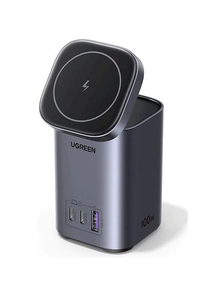 უსადენო დამტენი UGREEN 15076, 100W, USB-C, USB, Gray-image2 | Hk.ge