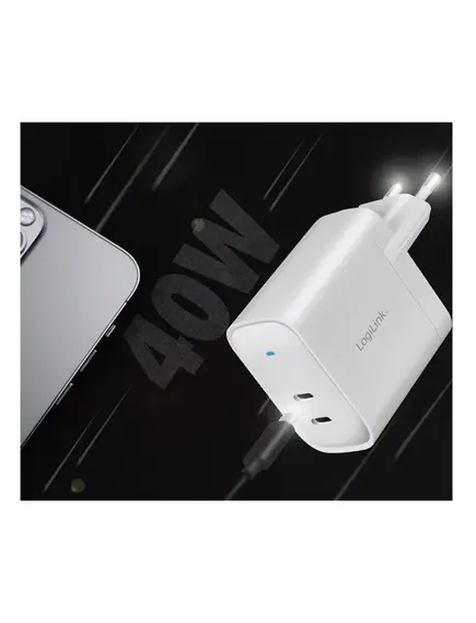 დამტენი: Logilink PA0282 USB power socket adapter 2x USB-C port (PD) GaN-Technology 40 W-image4 | Hk.ge