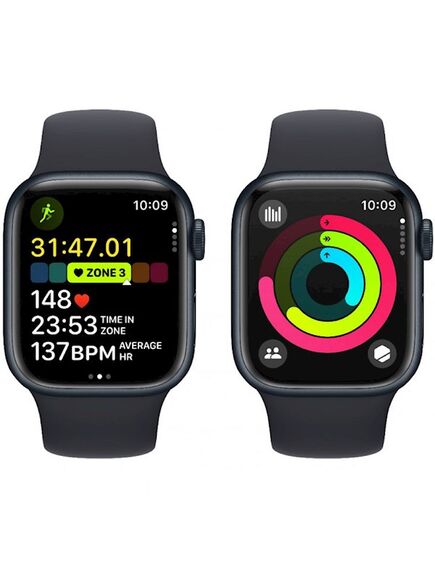 სმარტ საათი Smart Watch/ Apple Watch Series 9 GPS 45mm Midnight Aluminium Case with Midnight Sport Band - M/L A2980 (MR9A3QI/A_MR9A3QR/A)-image5 | Hk.ge