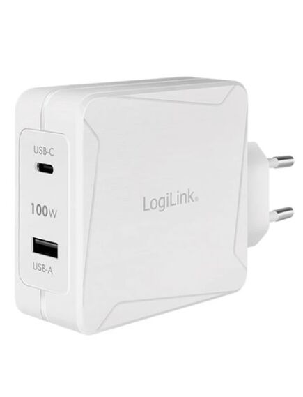 დამტენი: Logilink PA0281 Dual USB charger set 1x USB-C 1x USB-A 100W white-image | Hk.ge