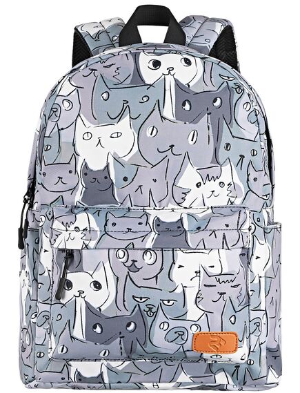 ლეპტოპის ჩანთა 2E Backpack, TeensPack Cats, Gray 2E-BPT6114GC-image | Hk.ge