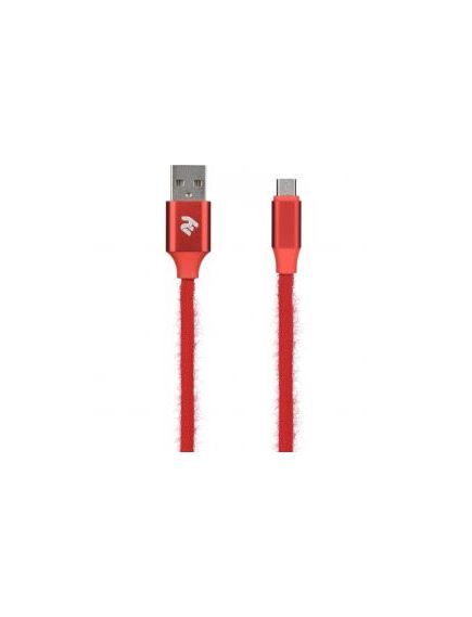 კაბელი 2E Cable Fur USB 2.4 to Micro USB Cable, Red, 1m 2E-CCMTAC-RED-image | Hk.ge