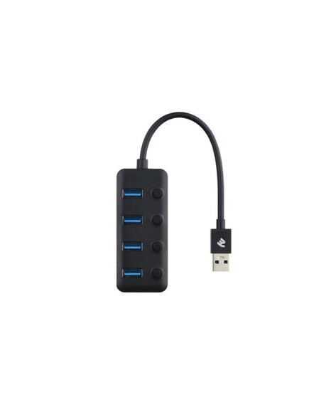 USB ჰაბი 2E Adepter USB-A to 4*USB3.0 hub with switch, 0.25m 2E-W1405-image2 | Hk.ge
