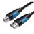 ადაპტერი Vention VAS-A16-B1000 USB2.0 A Male to B Male Print Cable with 2*Ferrite Core 10M Black VAS-A16-B1000-image | Hk.ge