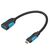USB ადაპტერი VENTION VAS-A51-B010 USB3.0 A Female to Type-C Male OTG Cable 0.1M Black VAS-A51-B010-image | Hk.ge